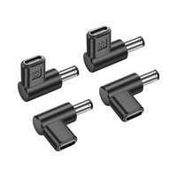 Convertidor de CC USB C de 12V, 90 grados, 5,5x2,1mm, adaptador macho USB C hembra, disparador emulador PD para enrutador de cámara, luz LED