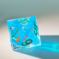 Grosir Pabrik Set Dadu Polihedral untuk Permainan Meja RPG, Resin Lapis Ganda, Dadu Solid D&D Buatan Tangan, Tersedia