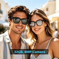 Lunettes Intelligentes TH12 à Réduction de Bruit avec IA, Audio, Caméra 8MP, Traduction, Appels, Lecture Musicale et Contrôle via l'Application Eyevue