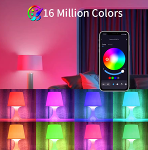 Умные светодиодные лампы RGB E27 B22 A60, многоцветные, с дистанционным управлением, светодиодная лампа LED-A для праздничного освещения внутри помещений - Product Image 4