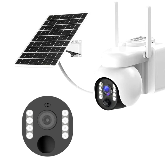 4MP Outdoor 4G Solar Powered Low Power CCTV Camera IR Night Vision 360 Degree PTZ 4G Lte IP Home Security Camera
