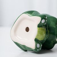 DIYOMR Pot Bunga Mini Keramik Bentuk Hewan Kartun Ramah Lingkungan untuk Tanaman Sukulen, Cocok untuk Berkebun di Dalam Ruangan
