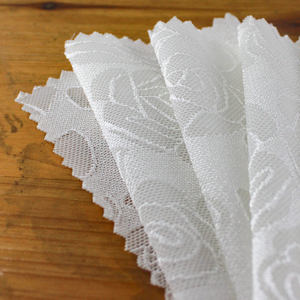 Personnalisé Luxe Sexy Doux 120cm Large Nylon 89 Spandex 11 Blanc Dentelle De Broderie Tissus pour Femmes Mariage - Product Image 2