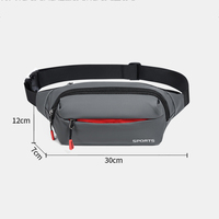 Sac banane sport élégant Qetesh personnalisé, sac de taille portable multi-poches avec sangle réglable pour les voyages et les activités de plein air