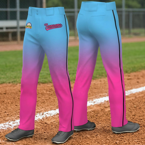 Pantalon de baseball personnalisé à sublimation dégradée avec bandes latérales, logo et nom personnalisés, respirant, pour jeunes, hommes, femmes, vêtements de sport d'équipe - Product Image 4