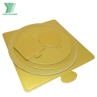 Vente en gros en STOCK plateau en papier à gâteau argenté planche à gâteau dorée personnalisée mousse de qualité alimentaire plateau en carton rond planche à gâteau à base de pizza