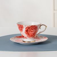 Ensemble de tasses à thé en céramique avec soucoupe, verres à thé de luxe royal, de haute qualité, personnalisés, livraison gratuite