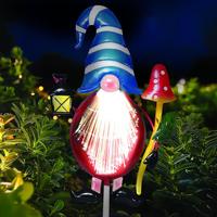 Lampe Solaire de Jardin Extérieure en Forme de Gnome, Éclairage Décoratif LED Étanche IP65 pour Aménagement Paysager, Cour, Pelouse, Patio, Allée, Art Décoratif, Intensité Réglable