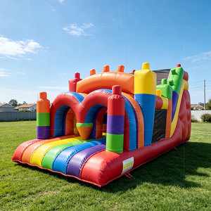 Castillo Inflable Comercial con Tobogán y Pista de Obstáculos, Directo de Fábrica en Guangzhou - Product Image 1