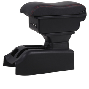 <span class=keywords><strong>Allemagne</strong></span> Voiture Double Couches Glissière USB design pu cuir accoudoir de voiture console box pour <span class=keywords><strong>VW</strong></span> golf 4 - Product Image 4