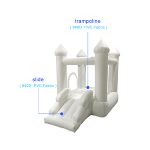 Bữa tiệc sinh nhật ngoài trời cần thiết lâu đài bơm hơi nhỏ màu trắng với quạt gió bao gồm nhà bị trả lại - Product Image 4