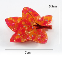 Pinces à cheveux en acrylique ZOYU, motif feuille d'érable, 7,5 cm, pinces à cheveux en forme de requin, accessoires pour cheveux européens-américains pour filles