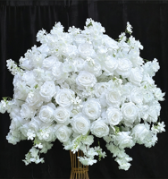 Boule de fleurs artificielles 5D, centre de table de mariage, rose en soie, de haute qualité, durable, arrangement de table pour décoration de réception de luxe