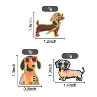 Épinglette élégante en émail en forme de chien teckel pour veste, sac à dos et tenue décontractée, accessoire de mode et de décoration
