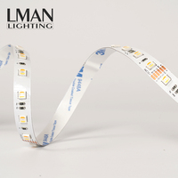 Bande lumineuse LED flexible intelligente 5-en-1 multicolore RGBWW RGB+CCT 12mm 12V/24V dimmable SMD5050 60 LED/m