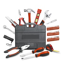 Kit à main, sac, boîte à outils, boîte à outils complète, ensemble de clés, marteau, cliquet, clé avec 102 pièces