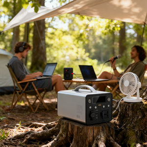 สถานีไฟฟ้าพกพาแบบคลื่นไซน์บริสุทธิ์ 500W พร้อมระบบชาร์จพลังงานแสงอาทิตย์และไฟฟ้ากระแสสลับ ความจุ 435.2Wh 12.8V แบตเตอรี่ LiFePO4 ระบบ MPPT ยอดขายอันดับหนึ่ง - Product Image 1