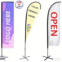Publicité extérieure : Drapeaux de plage, bannières volantes, drapeaux à lame et drapeaux plume bon marché, impression de bannières
