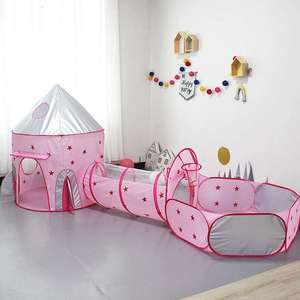 Tenda da gioco per bambini 3 in 1 Pop-up 2026: piscina, tunnel e tenda teepee, tenda pieghevole facile da montare, casetta da gioco per esterni e piscina con palline oceaniche - Product Image 3