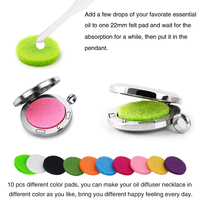 Pendentif diffuseur d'arômes en acier inoxydable de 30 mm pour huiles essentielles, collier diffuseur de parfum, cadeau