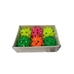 Spiky Bouncy Ball Dog Toy 6Pcs Colorful Rubber Pet Playtoy - Product Image 1