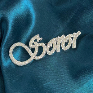 Broches de cristal Soror Diva para mujer, Pin de solapa de Metal de aleación, perla para bodas, fiestas, compromisos, joyería de hermandad griega - Product Image 6