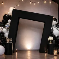 Support de toile de fond en aluminium robuste de 32 mm avec housse en tissu extensible, personnalisable pour photomaton, mariage, fête, décoration d'événements