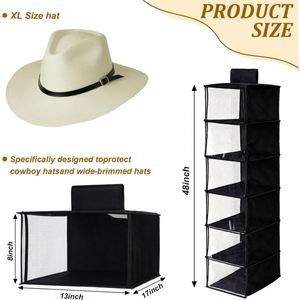 Organizador de Gorras Colgante para Armario, de Tela No Tejida, con 6 Bolsillos, para Guardar Gorras en el Dormitorio - Product Image 2