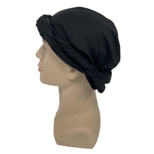 T-shirt noir personnalisé en spandex extensible <span class=keywords><strong>Ez</strong></span> <span class=keywords><strong>Pz</strong></span>, turbans pour hommes, enveloppe Kings Wave, casquette pour hommes, turban pour cheveux courts ou tête chauve - Product Image 3