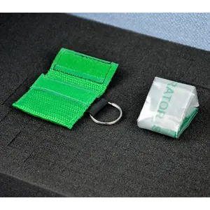 Perisai wajah darurat pertolongan pertama masker Cpr Keying profesional penyelamatan luar ruangan alat perawatan kesehatan Jetting Resuscitator masker Keychai - Product Image 1