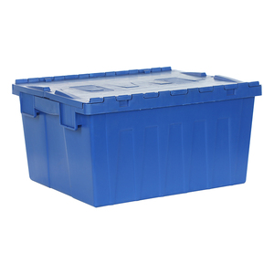 Thanh Đảo Nhà Máy Bán Buôn Nhiệm Vụ Nặng Nề nestable Nhựa Lưu Trữ Di Chuyển <span class=keywords><strong>Crate</strong></span> Rắn Box Với Đính Kèm Nắp Cho Hậu Cần Di Chuyển - Product Image 5