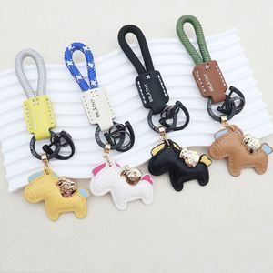 Promotional Gifts Pu Leather Keychain <b>Custom</b> Logo Tag Cartoon Animal Leather Keychain Holder Souvenir Car <b>Key</b> <b>Rings</b> Bag Hooks - Product Image 2
