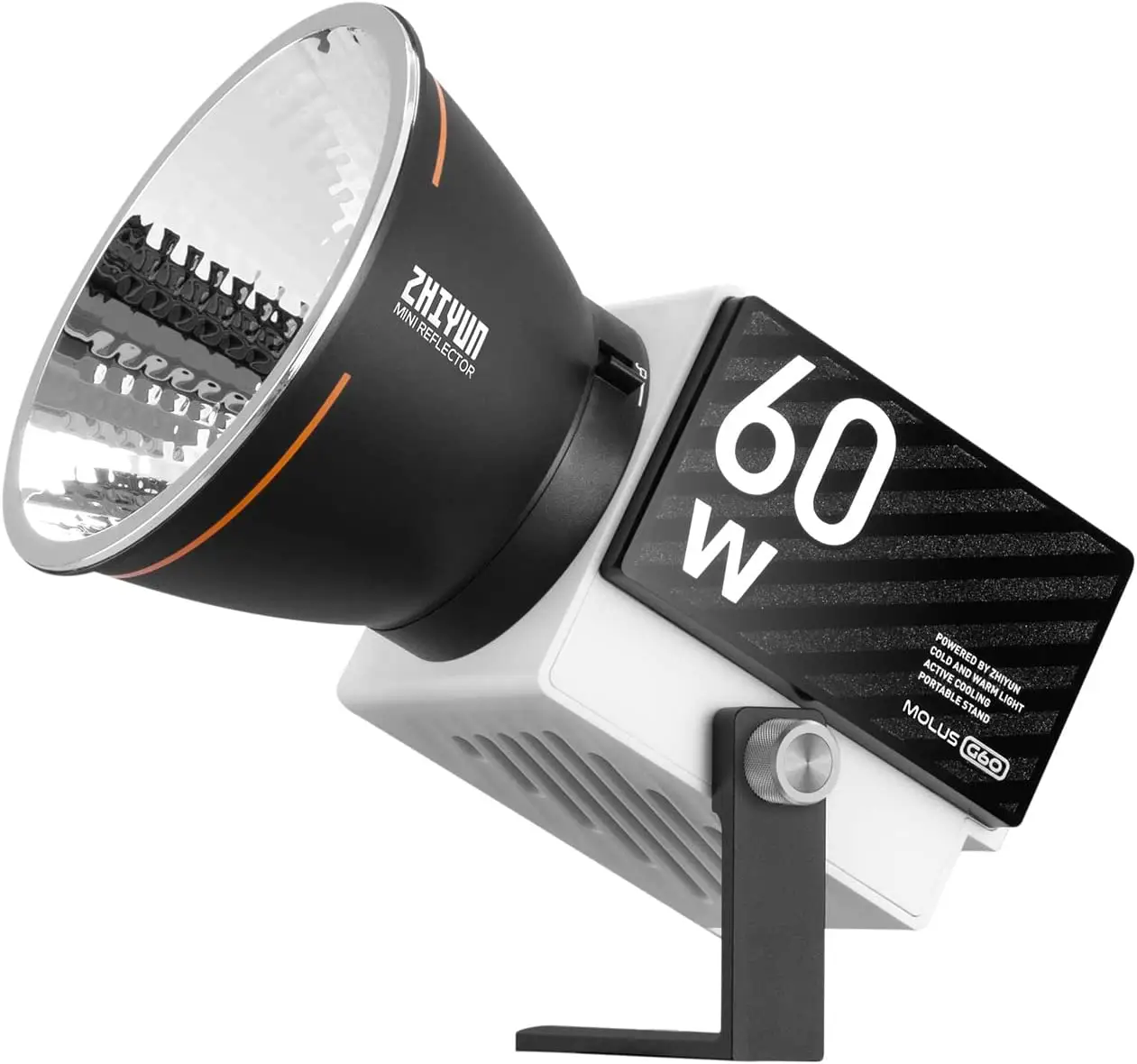 ZHIYUN Molus G60 300G Đèn LED COB 60W Cầm Tay Đầu Ra Liên Tục Đèn Video Hai Màu