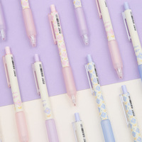 Stylo gel tulipe marguerite fraîche simple stylo roller fleur étudiant créatif 0.5mm noir