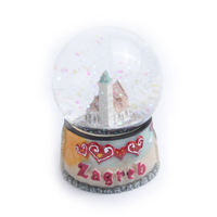 Globe à neige personnalisé avec logo, base en résine 3D, miniature de cathédrale, boule d'eau en verre, vente en gros, souvenir touristique, boutique de cadeaux