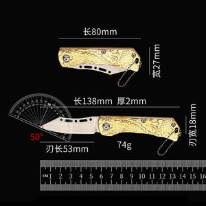 Couteau pliant en acier inoxydable pour l'extérieur, couteau de camping, d'escalade, d'autodéfense, de chasse, outils multi-usages EDC - Product Image 2