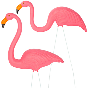 Decoraciones de Jardín para Exteriores en Forma de Pájaro Rosa, Hechas en Fábrica (con Patas Metálicas Ajustables), Aptas para Señuelos de <span class=keywords><strong>Caza</strong></span> al Aire Libre - Product Image 2