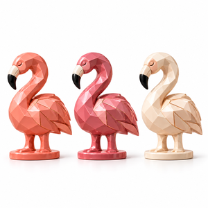 Figuras de Flamencos de Resina Personalizadas en Caja Sorpresa, Coleccionables de Aves Geométricas de Diseño, Fabricante OEM - Product Image 6