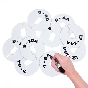 Separadores de ropa al por mayor de fábrica, organizador de armario, divisores de tamaño de ropa de plástico redondos de colores - Product Image 2