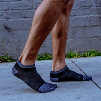 Chaussettes en laine mérinos pour hommes, pieds nus, course légère