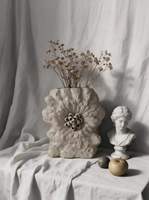 Vases en céramique blanche en gros, style nordique européen, décoration intérieure pour la maison