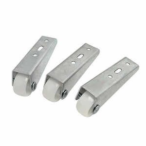 Roulette de support inférieure pour porte coulissante, version roue noire, antirouille, usage intérieur - Product Image 3