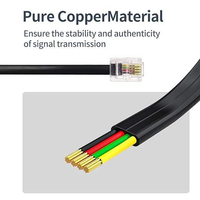 RJ11 6p4c telepon kabel komunikasi Drop kawat untuk sistem telepon