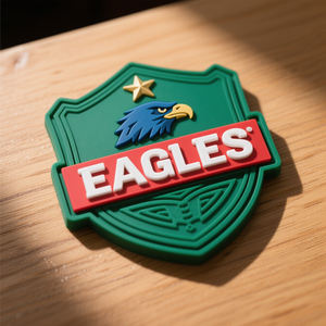 Tùy chỉnh PVC vá nhà sản xuất Silicone vá với móc và vòng lặp cao su vá cho mũ - Product Image 1