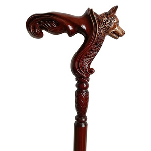 Canne de marche en bois sculptée en forme de tête d'éléphant Fiage, 90-95 cm, pour homme - Product Image 5