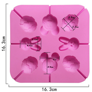 8 Lapin consécutif <span class=keywords><strong>Mickey</strong></span> Mouse Résurrection Oeuf Sucette Silicone <span class=keywords><strong>Moule</strong></span> Gâteau Outils sans Bâtons - Product Image 5