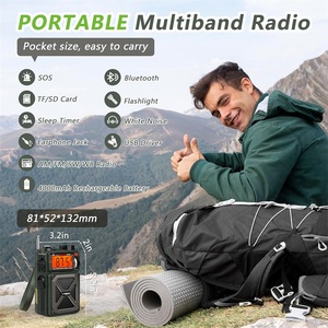 4000MAh Crank Với Bluetooth Hand Crank Ít Stereo Powered By USB Sạc MP3 Máy Nghe Nhạc LED Mini Loa Di Động Với FM Đài Phát Thanh - Product Image 2