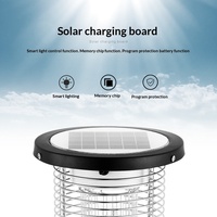 Piège à moustiques solaire rechargeable extérieur en acier inoxydable, entièrement automatique, étanche, avec éclairage LED, double usage