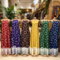 Nouvelle Robe Décontractée Printemps 2026 Style Européen et Américain pour Femmes Africaines, Grande Taille, Dos Nu, Col Imprimé, Jupe Longue Ample en Polyester