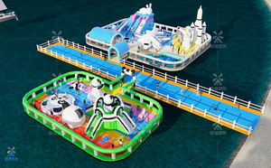 Parc aquatique gonflable flottant Anxin Factory, grand parc aquatique commercial avec toboggans pour lac, plage, divertissement aquatique - Product Image 6